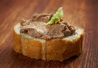 slice of bread with pate