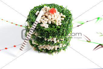 Chinese Food: Salad made of vegetable and wheat germs