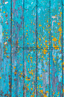 Blue painted wood background texture