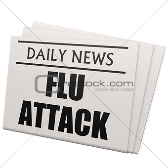 Newspaper flu attack