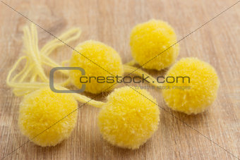 yellow pompons