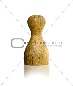Wooden pawn with a painting