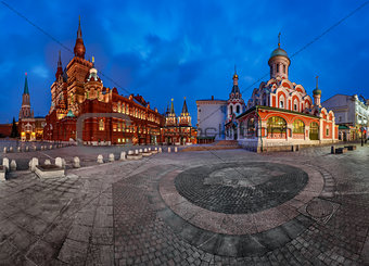Panorama of the Red Square - Kremlin, Historical Museum, Resurre