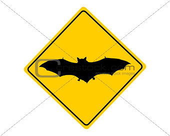 Bat warning sign
