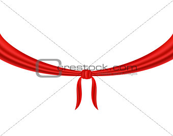 Knot tied in red design