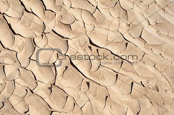Cracked sandy desert ground background