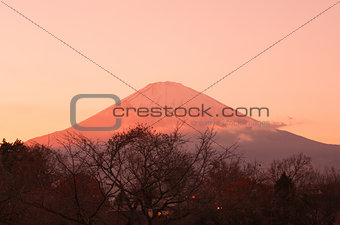 Fuji mountain in evening time