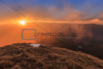 Sunrise in Fagaras Mountains