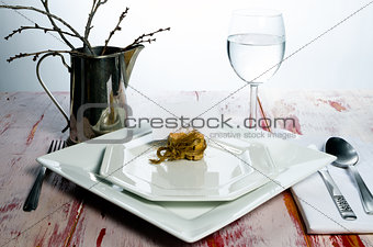Casual rustic place setting