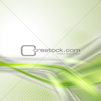 Gray soft abstract background with green element