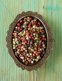 assorted red, black and and white spice pepper