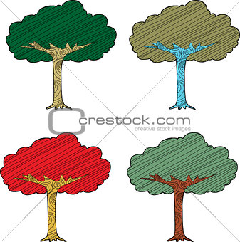 Seasonal Abstract Trees