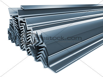 Rolled Metal Products Isolated on White.