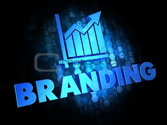 Branding. Growth Concept on Digital Background.