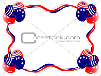 Fourth July Balloons Streamer
