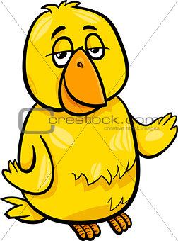 canary bird character cartoon illustration