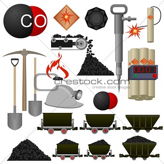 Objects coal mining industry