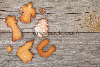 Various gingerbread cookies
