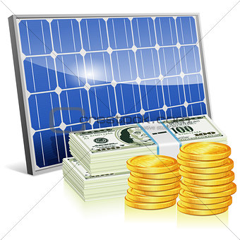 Solar Panel with Money