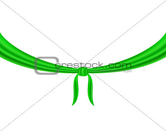 Knot tied in green design