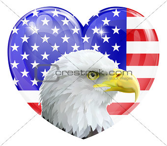 Eagle American love heart