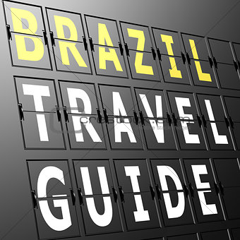 Airport display Brazil travel guide