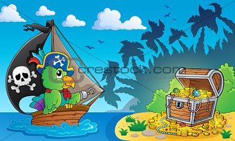 Pirate theme with treasure chest 4