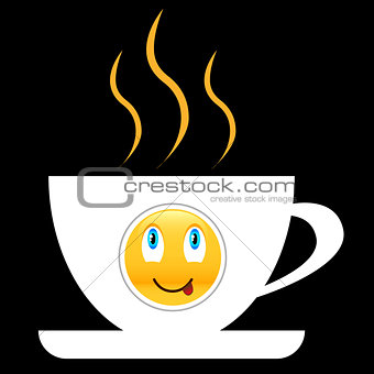 Coffee icon with smile