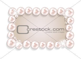 Beauty Pearl Frame Background Vector illustration