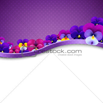 Lilac Flowers Pansies Border