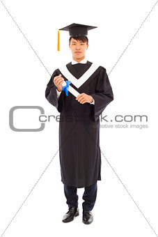 Portrait of happy graduating student