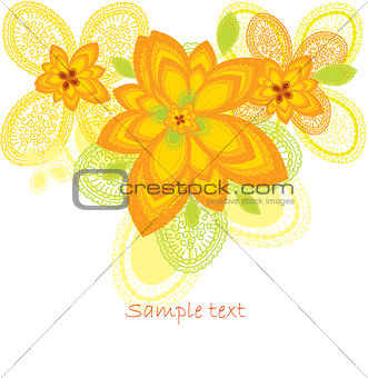 Card with flowers 
