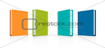 Set of colorful vector books