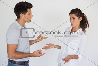 Casual business partners having an argument