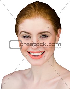 Beautiful redhead smiling at camera