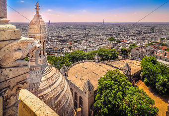 Cityscape of Paris from Sacre Coeur cathedral