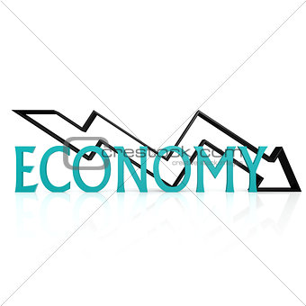 Economy down arrow