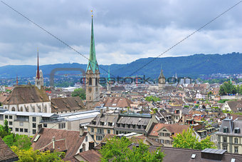 Top-view of Zurich