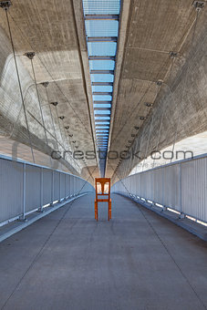Abandoned chair under the highway bridge - HDR Image