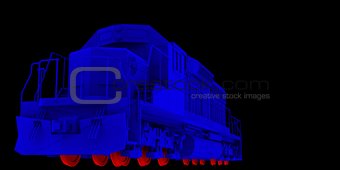 Lokomotiv. Blue hull and red wheels