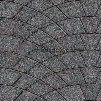 Concrete Pavement laid as semicircle. Seamless Tileable Texture.