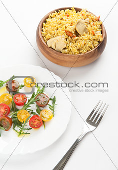 rice and vegetable salad