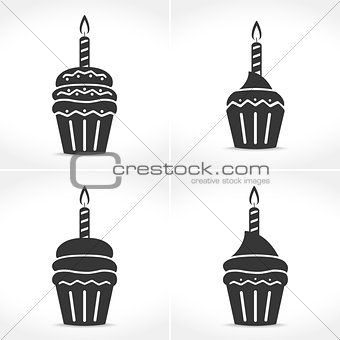 Birthday Cupcakes with Candles