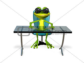 Frog at the table