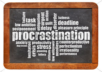 procrastination word cloud