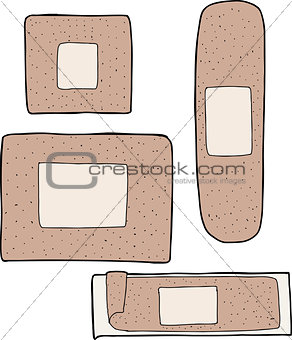 Various Adhesive Bandages