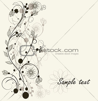 floral greeting card 