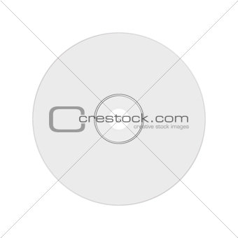 collection of various blank white paper cd on white background