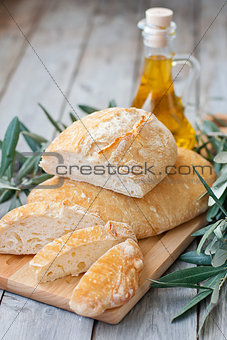  Homemade bread with olive oil