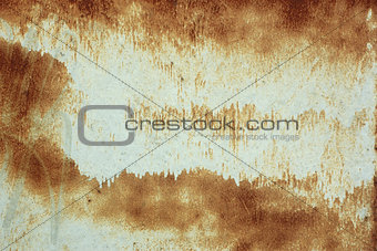 Painted rusty metal surface